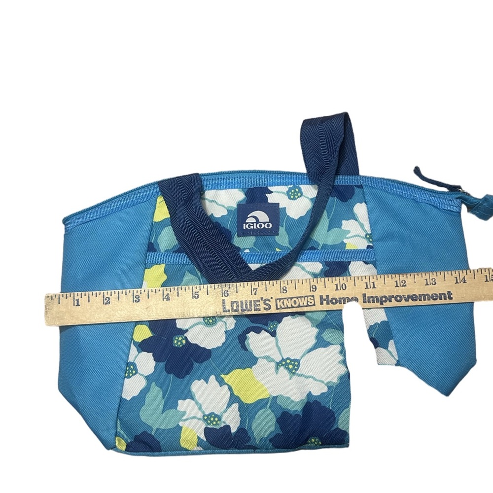 Igloo Blue and White Insulated Floral Bag - Picture 3 of 7